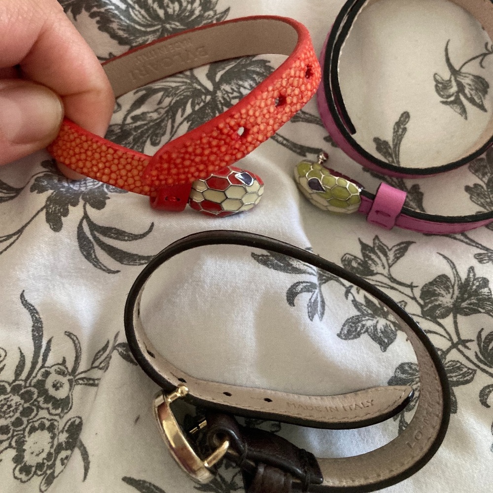 Serpenti leather bracelet